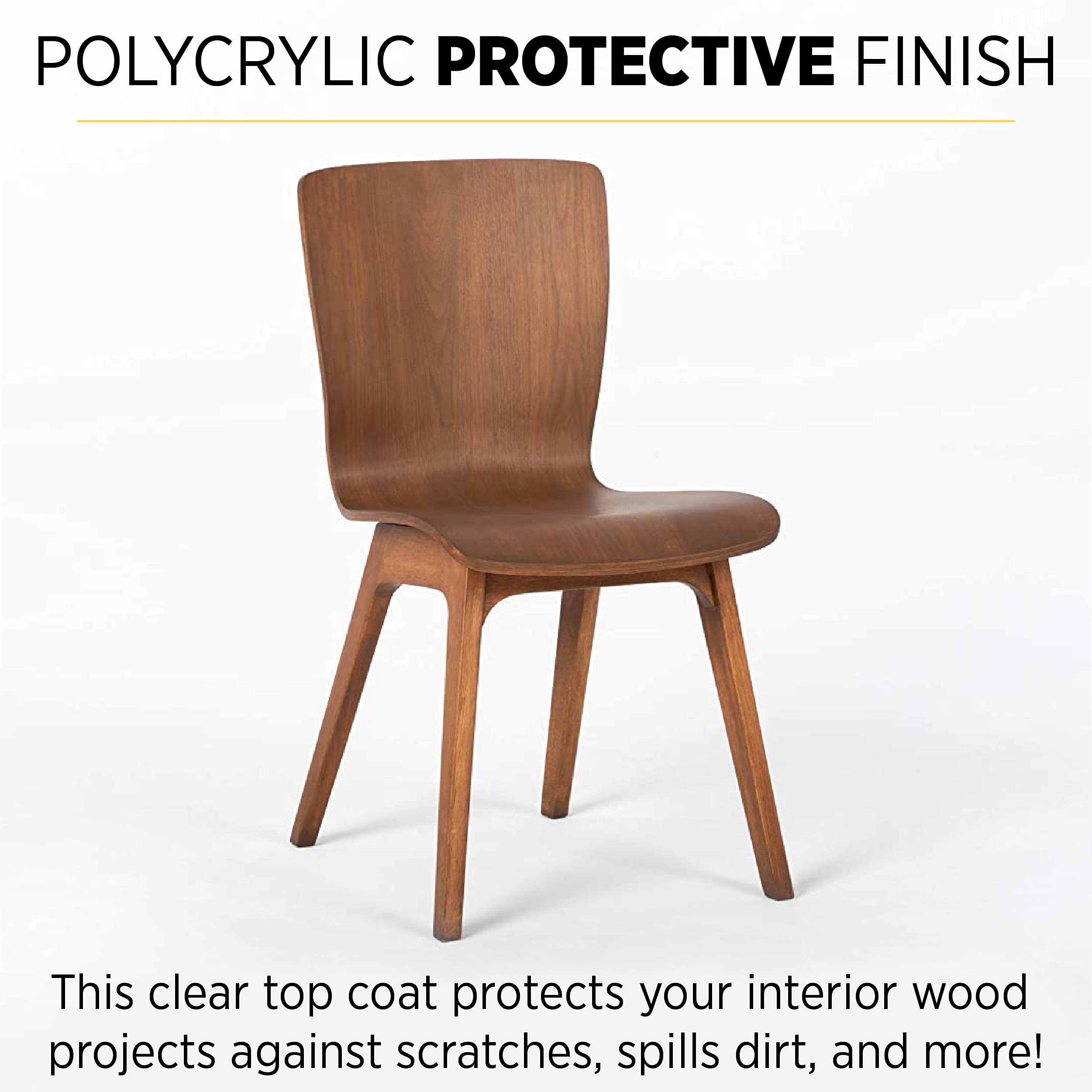 Minwax Polycrylic Protective Finish, Clear Matte, 1/2 Pint, 222224444 - Image 3